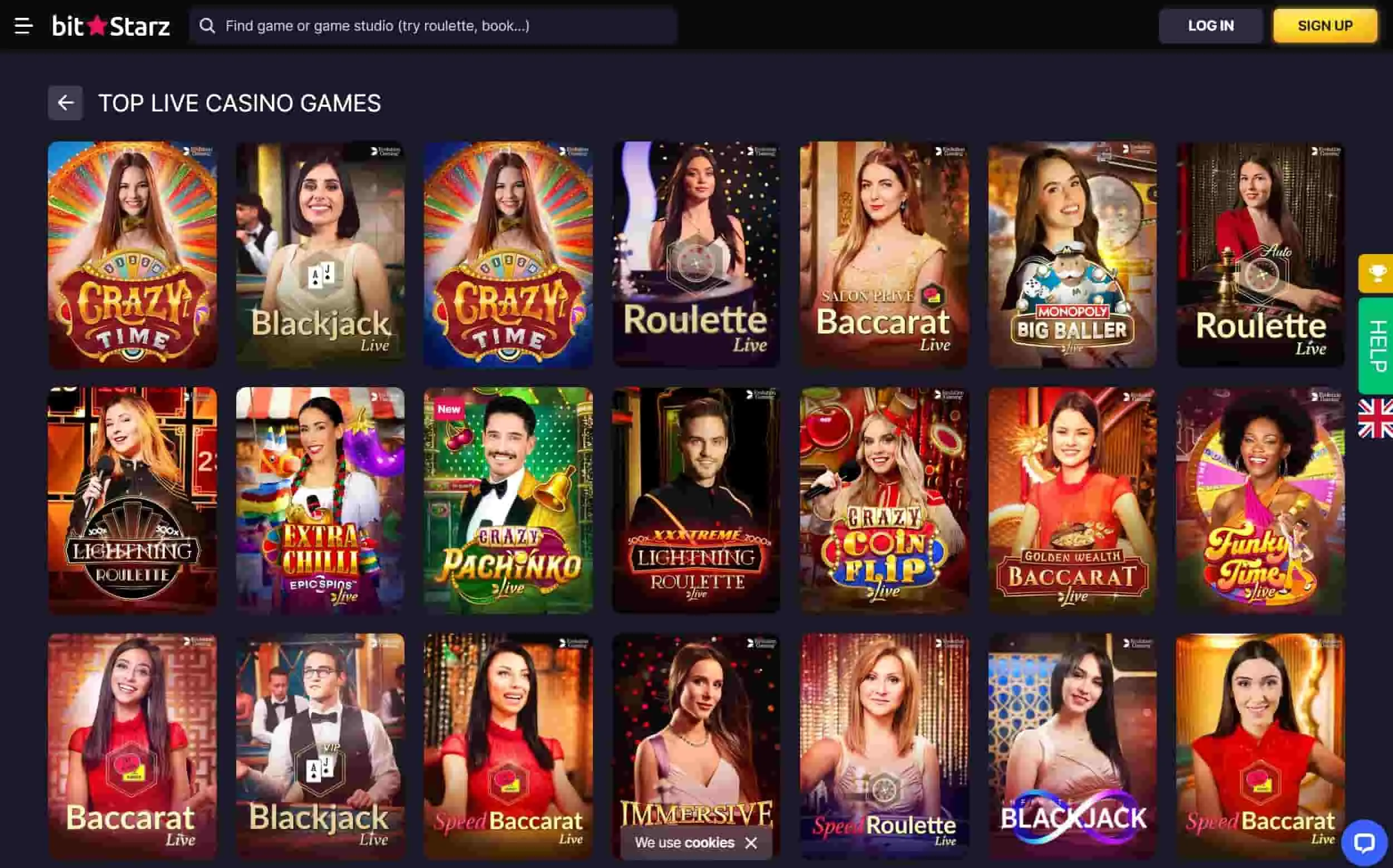 BitStarz casino client — real screenshot 2