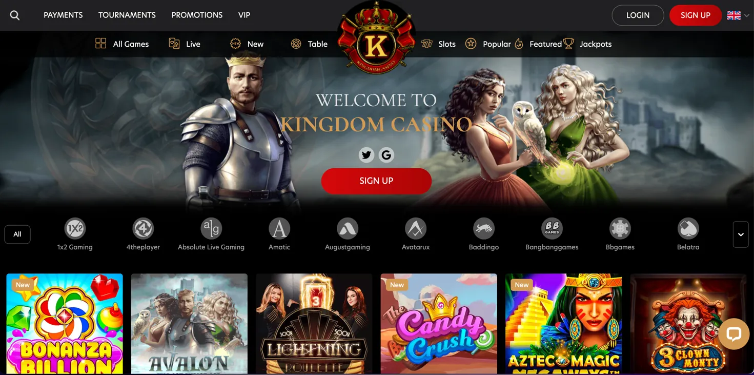 Kingdom Casino casino client — real screenshot 1