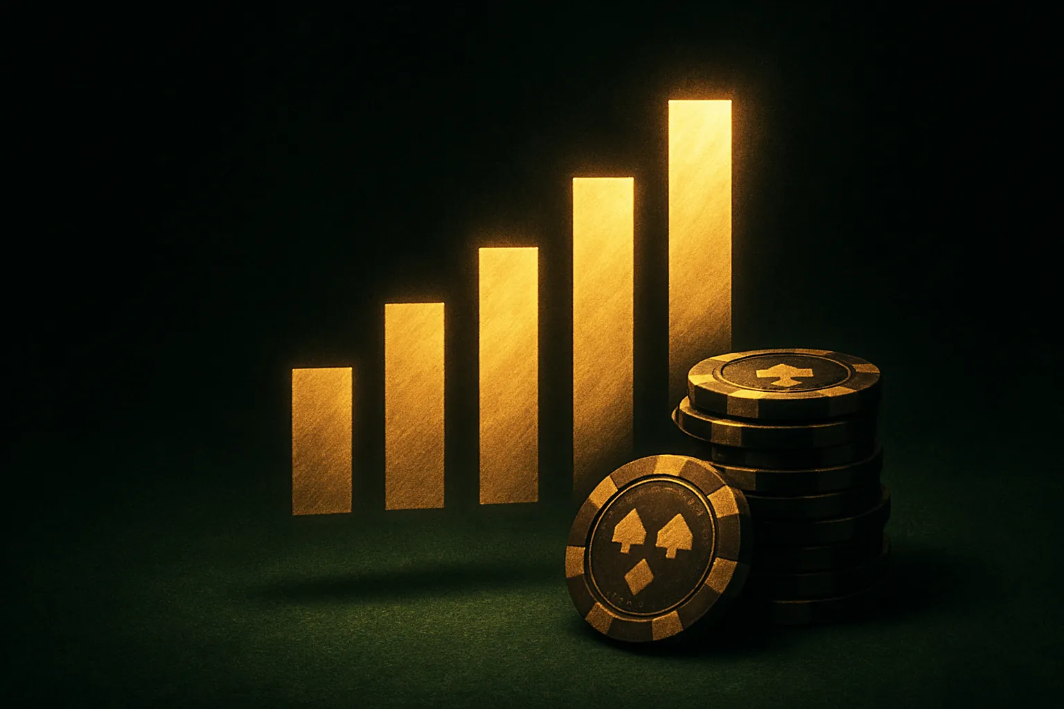 Chart of Ontario online poker revenue by quarter, 2024 to 2026